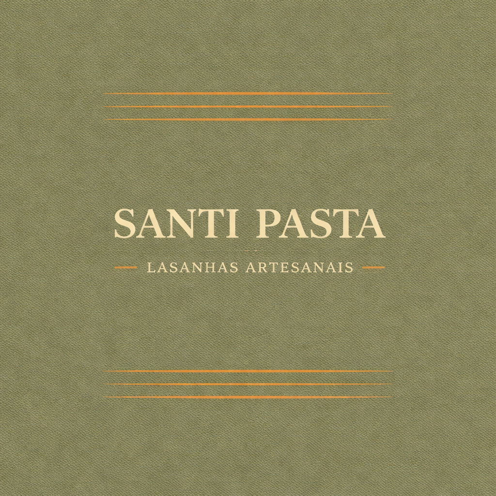 Logo Santi Pasta em fundo verde